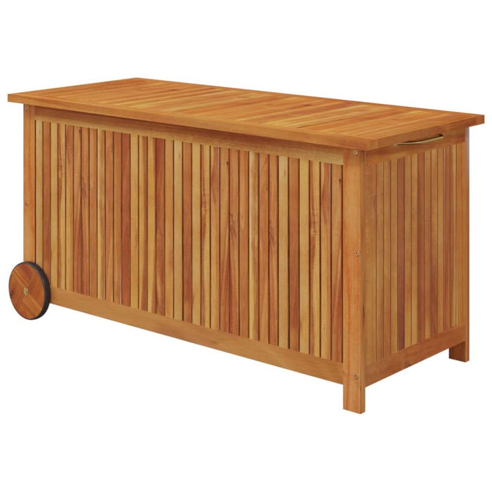 Ladă de depozitare de grădină cu roți, 113x50x58 cm lemn acacia - WALTI WALTI