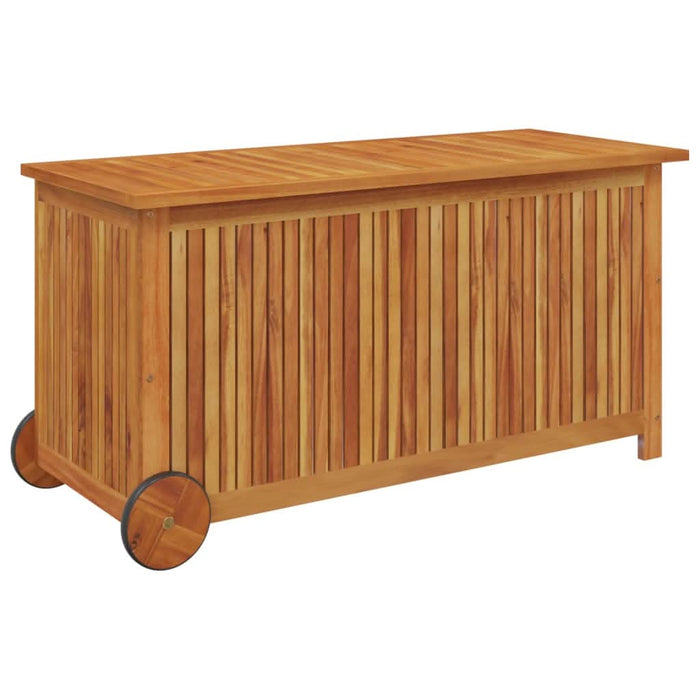 Ladă de depozitare de grădină cu roți, 113x50x58 cm lemn acacia - WALTI WALTI
