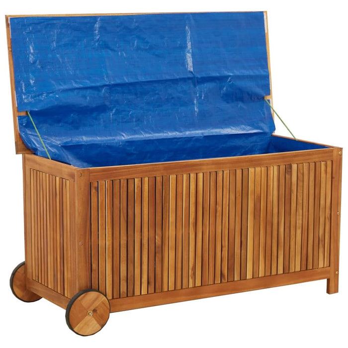 Ladă de depozitare de grădină cu roți, 113x50x58 cm lemn acacia - WALTI WALTI