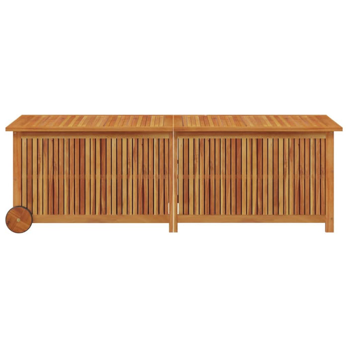 Ladă depozitare grădină cu roți, 150x50x58cm, lemn masiv acacia - WALTI WALTI