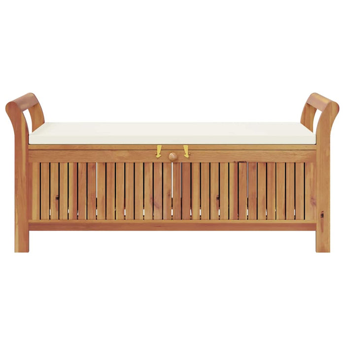 Bancă de depozitare cu pernă, 126 cm, lemn masiv de acacia - WALTI WALTI