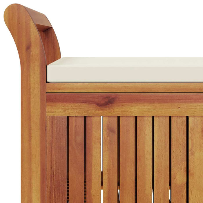 Bancă de depozitare cu pernă, 126 cm, lemn masiv de acacia - WALTI WALTI