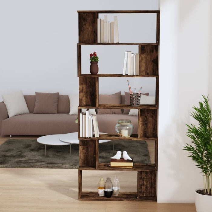 Bibliotecă/Separator stejar fumuriu 80x24x192 cm lemn prelucrat - WALTI WALTI