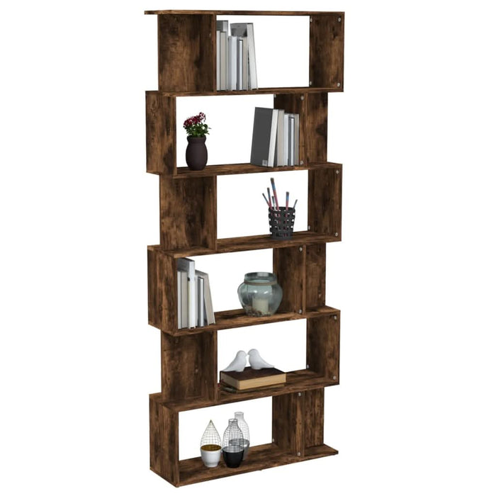 Bibliotecă/Separator stejar fumuriu 80x24x192 cm lemn prelucrat - WALTI WALTI