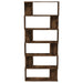 Bibliotecă/Separator stejar fumuriu 80x24x192 cm lemn prelucrat - WALTI WALTI