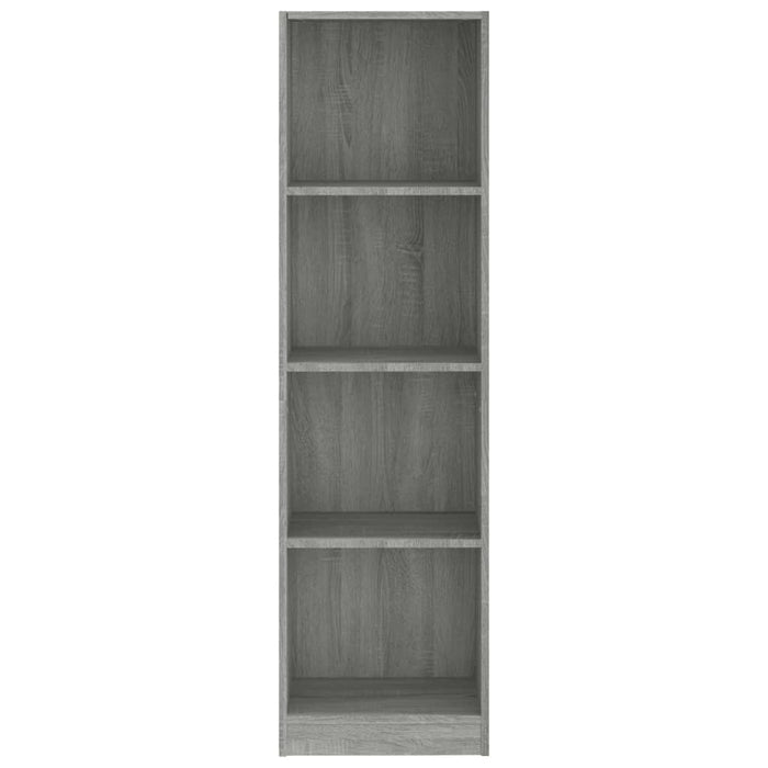 Bibliotecă cu 4 niveluri gri sonoma 40x24x143 cm lemn compozit WALTI