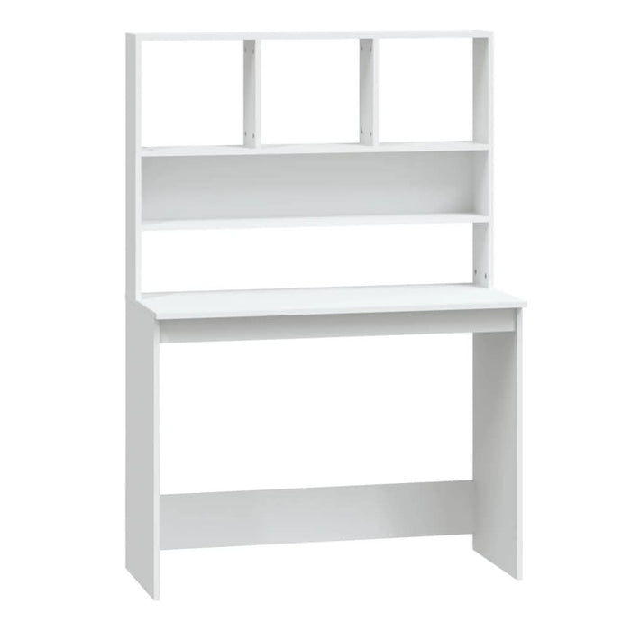 Birou cu rafturi, alb, 102x45x148 cm, lemn compozit - WALTI WALTI