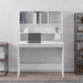 Birou cu rafturi, alb, 102x45x148 cm, lemn compozit - WALTI WALTI