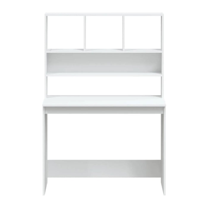 Birou cu rafturi, alb, 102x45x148 cm, lemn compozit - WALTI WALTI