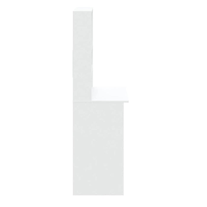 Birou cu rafturi, alb, 102x45x148 cm, lemn compozit - WALTI WALTI