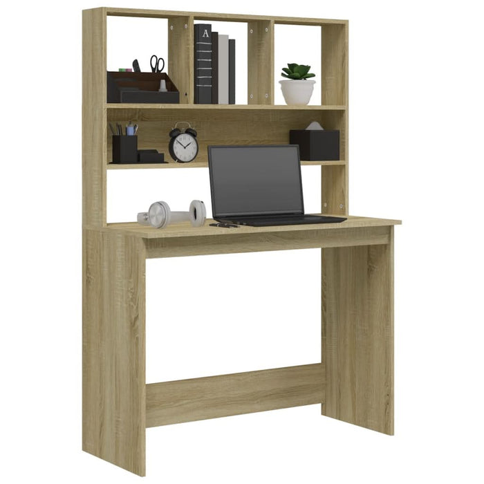 Birou cu rafturi, stejar sonoma, 102x45x148 cm, lemn compozit - WALTI WALTI