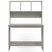 Birou cu rafturi, gri beton, 102x45x148 cm, lemn compozit - WALTI WALTI
