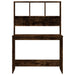 Birou cu rafturi, stejar fumuriu, 102x45x148 cm, lemn compozit - WALTI WALTI