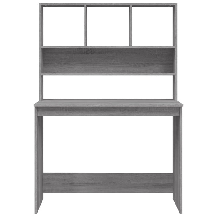 Birou cu rafturi, gri sonoma, 102x45x148 cm, lemn compozit - WALTI WALTI