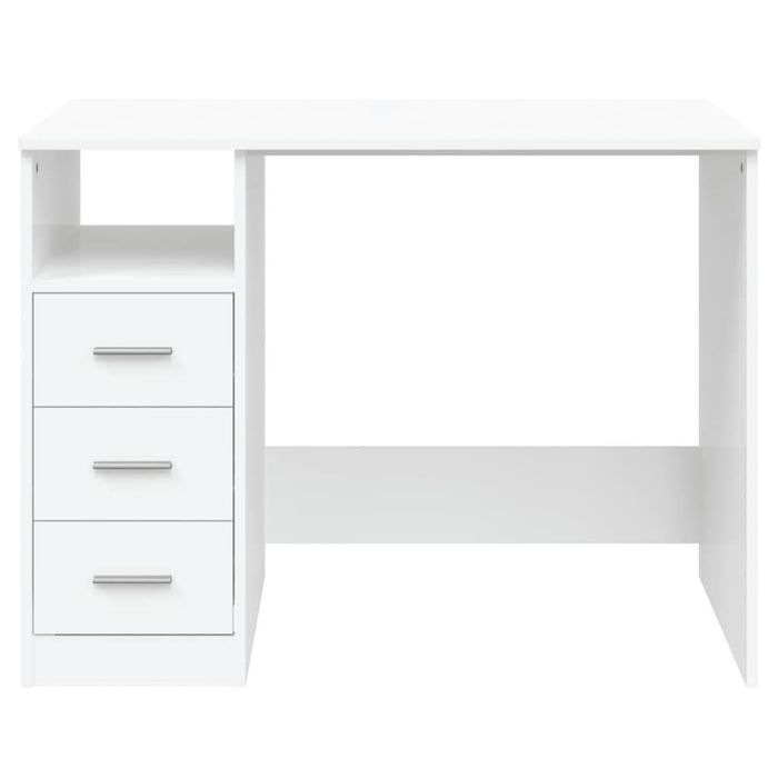Birou cu sertare, alb, 102x50x76 cm, lemn prelucrat - WALTI WALTI
