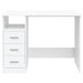 Birou cu sertare, alb, 102x50x76 cm, lemn prelucrat - WALTI WALTI