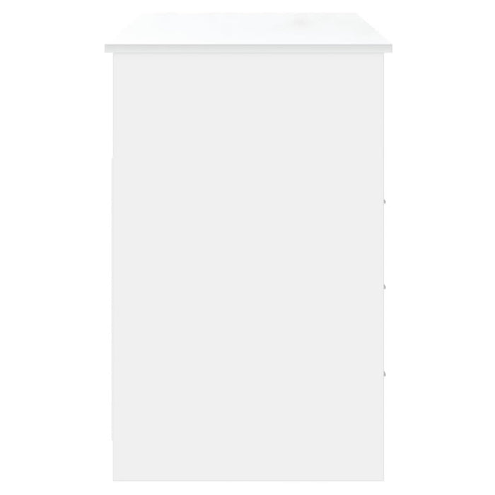 Birou cu sertare, alb, 102x50x76 cm, lemn prelucrat - WALTI WALTI