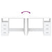 Birou cu sertare, alb, 102x50x76 cm, lemn prelucrat - WALTI WALTI