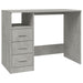 Birou cu sertare, gri beton, 102x50x76 cm, lemn prelucrat - WALTI WALTI