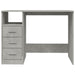 Birou cu sertare, gri beton, 102x50x76 cm, lemn prelucrat - WALTI WALTI