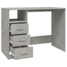Birou cu sertare, gri beton, 102x50x76 cm, lemn prelucrat - WALTI WALTI