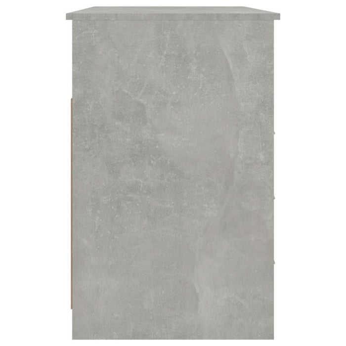 Birou cu sertare, gri beton, 102x50x76 cm, lemn prelucrat - WALTI WALTI