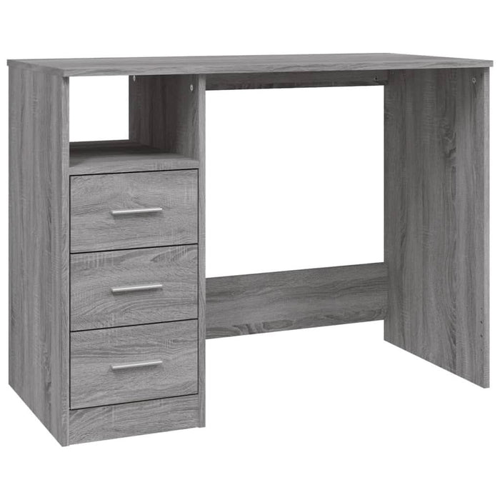 Birou cu sertare gri sonoma 102x50x76 cm lemn prelucrat - WALTI WALTI
