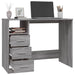 Birou cu sertare gri sonoma 102x50x76 cm lemn prelucrat - WALTI WALTI