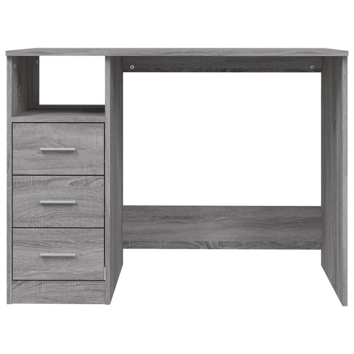 Birou cu sertare gri sonoma 102x50x76 cm lemn prelucrat - WALTI WALTI