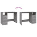 Birou cu sertare gri sonoma 102x50x76 cm lemn prelucrat - WALTI WALTI
