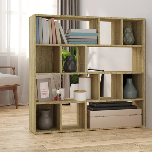 Bibliotecă/Separator cameră, stejar sonoma, 105x24x102 cm - WALTI WALTI