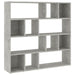 Bibliotecă/Separator cameră, gri beton, 105x24x102 cm - WALTI WALTI