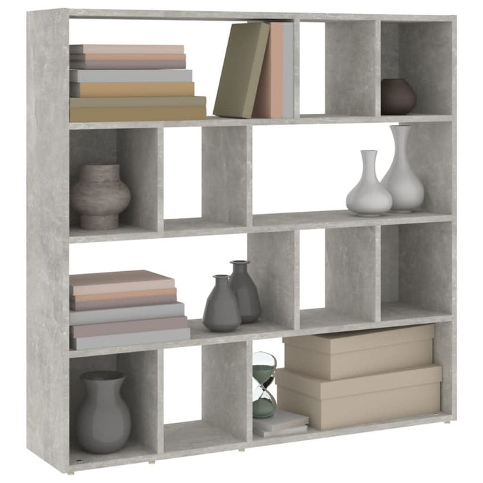 Bibliotecă/Separator cameră, gri beton, 105x24x102 cm - WALTI WALTI