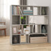Bibliotecă/Separator cameră, gri beton, 105x24x102 cm - WALTI WALTI