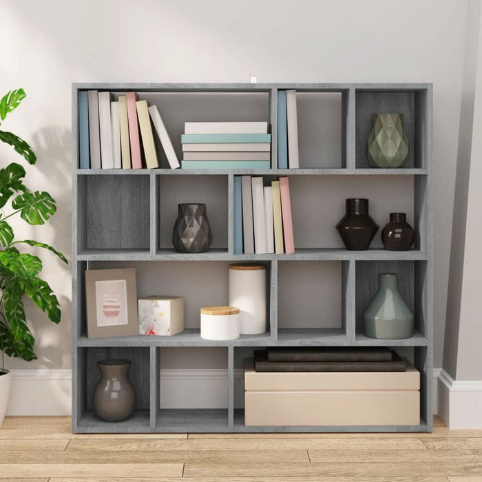 Bibliotecă/Separator de cameră, gri sonoma, 105x24x102 cm - WALTI WALTI