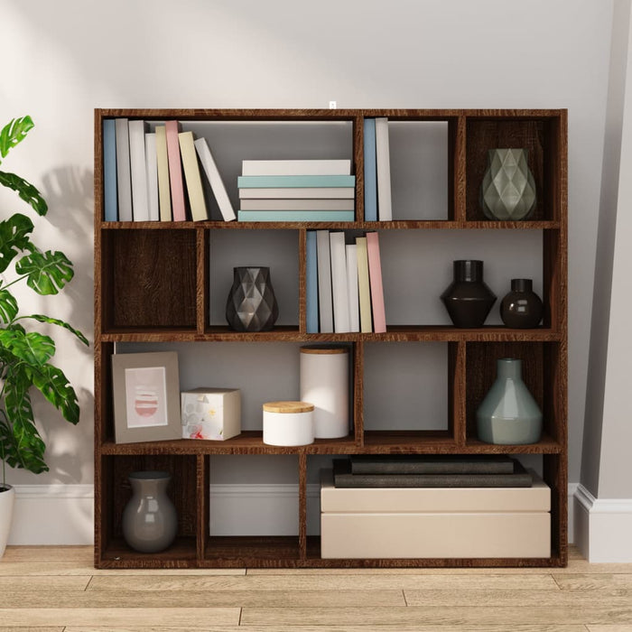 Bibliotecă/Separator de cameră, stejar maro, 105x24x102 cm WALTI