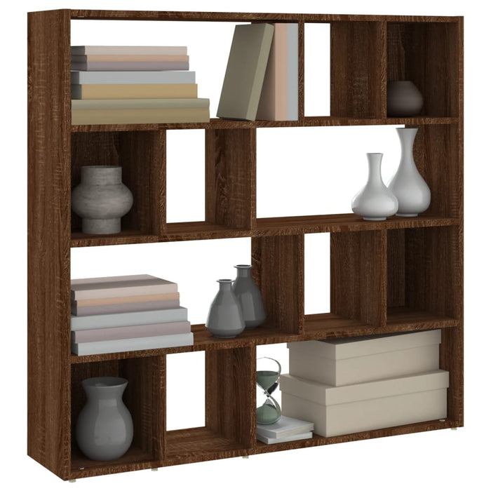 Bibliotecă/Separator de cameră, stejar maro, 105x24x102 cm WALTI