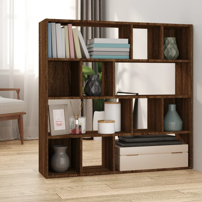 Bibliotecă/Separator de cameră, stejar maro, 105x24x102 cm WALTI
