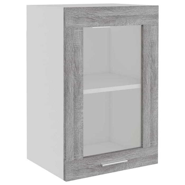 Dulap de sticlă suspendat “Lyon” gri sonoma 40x31x60 cm WALTI