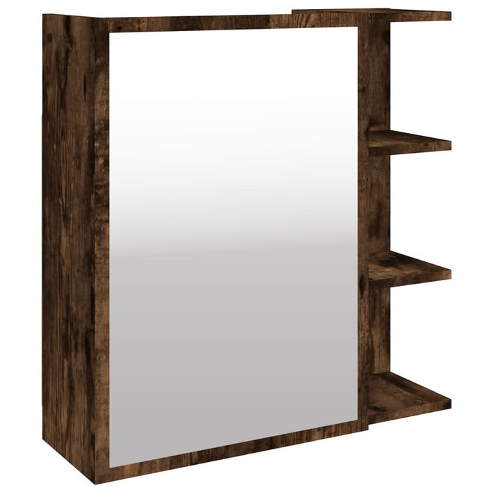 Dulap baie cu oglindă stejar fumuriu 62,5x20,5x64 cm lemn - WALTI WALTI