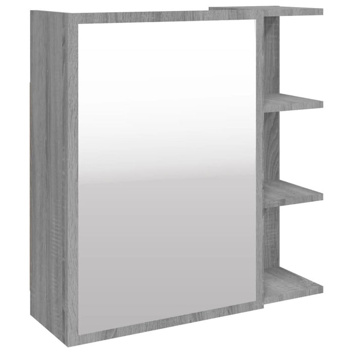 Dulap baie cu oglindă gri sonoma 62,5x20,5x64 cm lemn compozit - WALTI WALTI