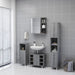 Dulap baie cu oglindă gri sonoma 62,5x20,5x64 cm lemn compozit - WALTI WALTI