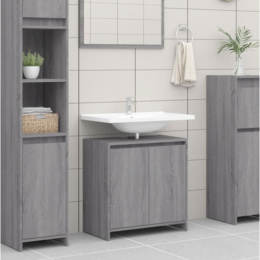 Dulap de baie, gri sonoma, 60x33x61 cm, lemn prelucrat - WALTI WALTI