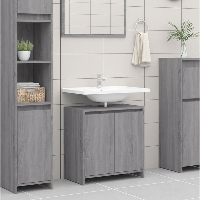 Dulap de baie, gri sonoma, 60x33x61 cm, lemn prelucrat - WALTI WALTI
