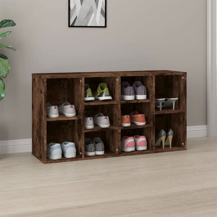 Bancă de pantofi, stejar fumuriu 103x30x54,5 cm lemn prelucrat - WALTI WALTI