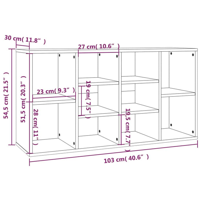 Bancă pentru pantofi, gri sonoma, 103x30x54,5 cm lemn prelucrat - WALTI WALTI