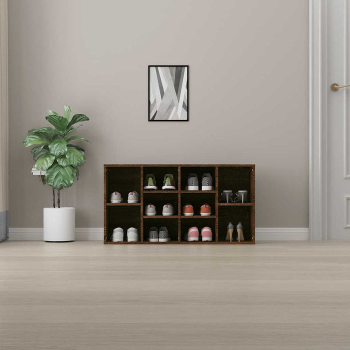 Bancă pentru pantofi stejar maro 103x30x55 cm lemn prelucrat WALTI