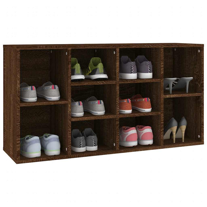 Bancă pentru pantofi stejar maro 103x30x55 cm lemn prelucrat WALTI
