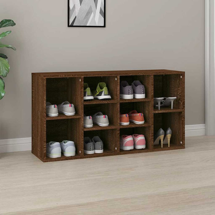 Bancă pentru pantofi stejar maro 103x30x55 cm lemn prelucrat WALTI