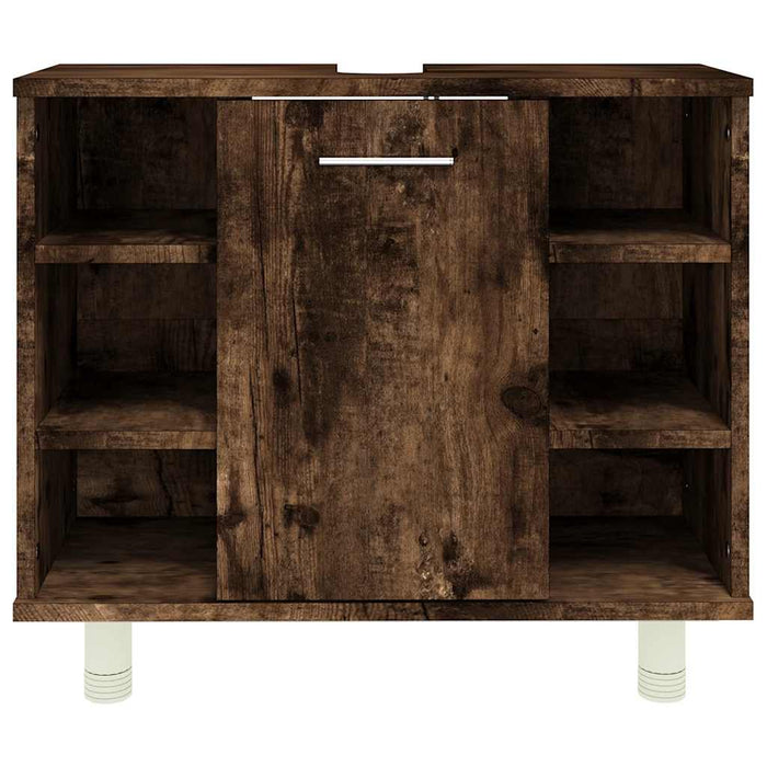 Dulap de baie, stejar fumuriu, 60x32x53,5 cm, lemn compozit - WALTI WALTI